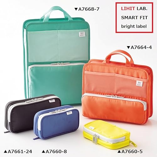 Miniatura 5 de Estuche LIHIT LAB doble, para bolígrafos, de 3.3 pulgadas x 6.9 pulgadas y de color negro (A-7660-24), Verde