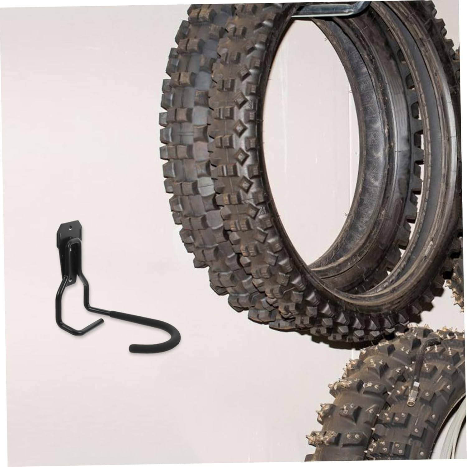 DOITOOL 4pcs Heavy Duty Garage Wall Hooks Sturdy Bicycle Storage Hangers for Efficient Tool Organization Space Saving Wall Mounted Design for Garage and Garden Equipment