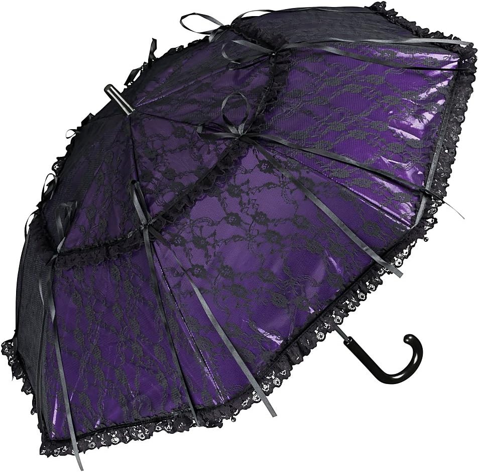 VON LILIENFELD Umbrella Automatic Bridal Wedding Woman Lace Luna Purple