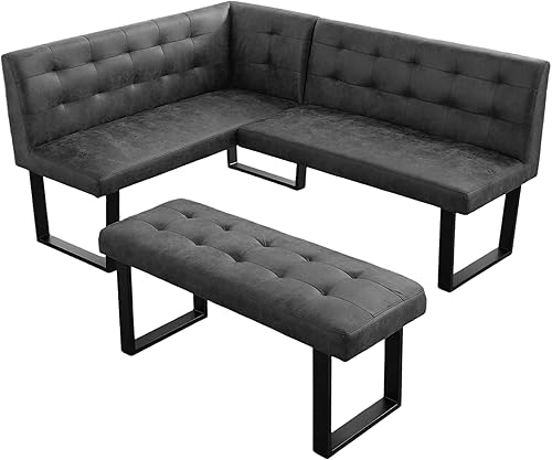 Miniatura 20 de Juego de mesa de comedor de 5 piezas, mesa de cocina moderna de 42.9 pulgadas y sillas de comedor de cuero para cocina y comedor (mesa + 4 sillas