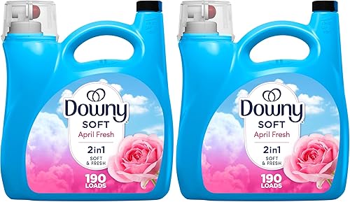 Miniatura 9 de Downy Soft, Suavizante de tela líquido 2 en 1 suave y fresco, April Fresh, 140 fl oz, 190 cargas, El acondicionador de tela líquido proporciona