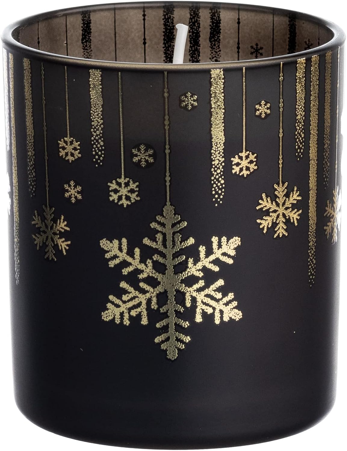 WAX LYRICAL Lyrical, Sparkling Snowflake, Scented Candle Jar - Black