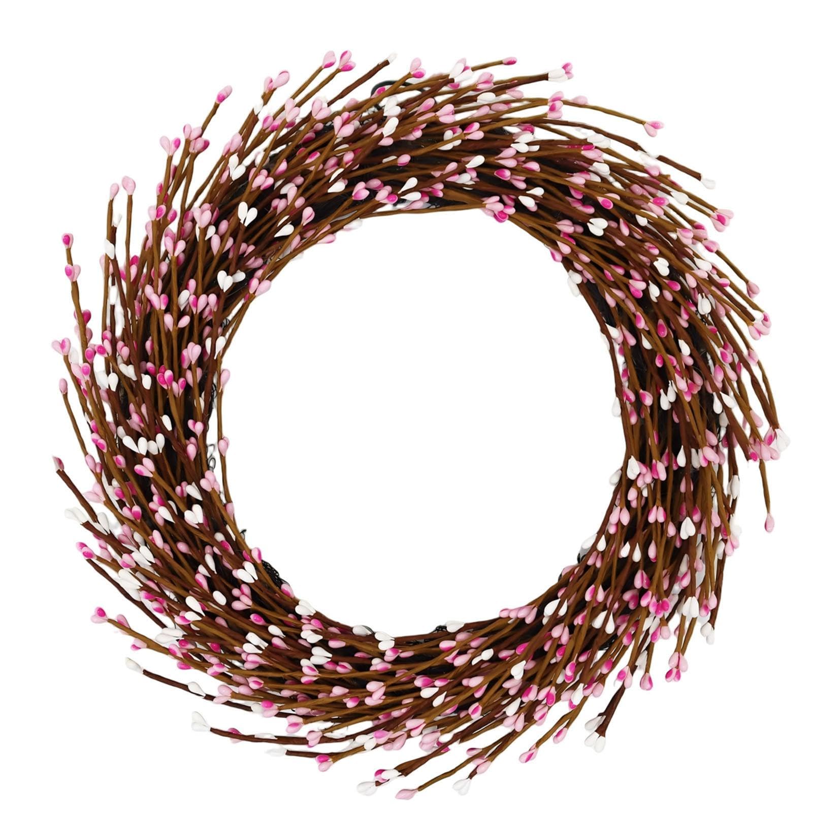 Couronne de baies artificielles pour cadeau Saint-Valentin et déco mariage