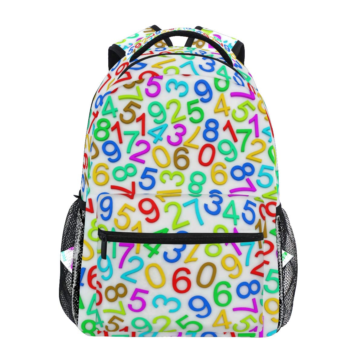senya Colorful Numbers School Backpack Travel Rucksack Book Bag Laptop Backpack