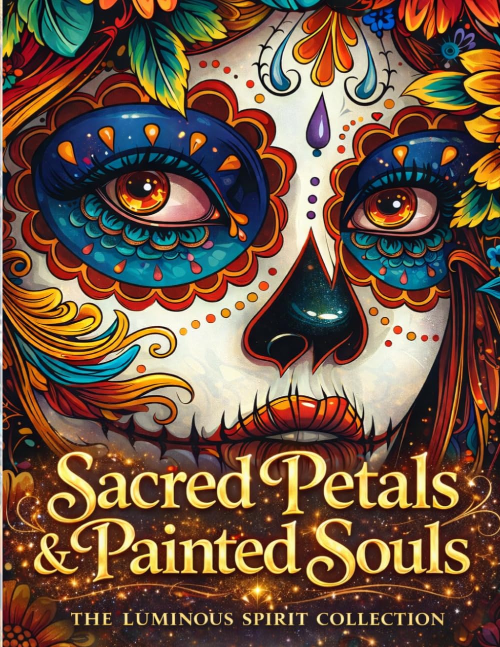 Sacred Petals & Painted Souls: The Luminous Spirit Collection: An Intricate Adult Coloring Book Featuring Floral Skull Art, Gothic Mandalas, Detailed Linework, and Relaxation Designs