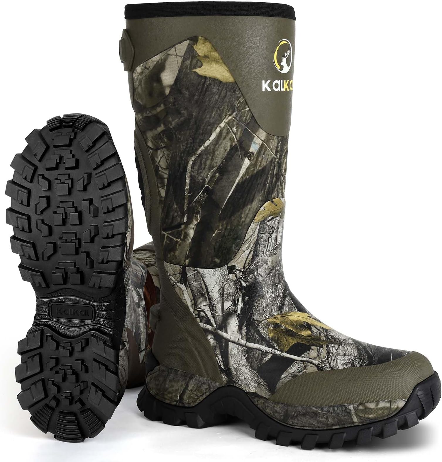 Kalkal Snake Boots for Men, Hunting Boots Waterproof Insulated Outdoor Rubber Boots, with 5mm Neoprene Anti-slip Snake Boots for Hunting Working Farming Gardening Fishing