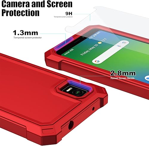 Miniatura 6 de Ailiber Funda de teléfono para ATT Calypso 3 ATT Calypso 3U328AA con protector de pantalla protección de estructura de doble capa parachoques de TPU