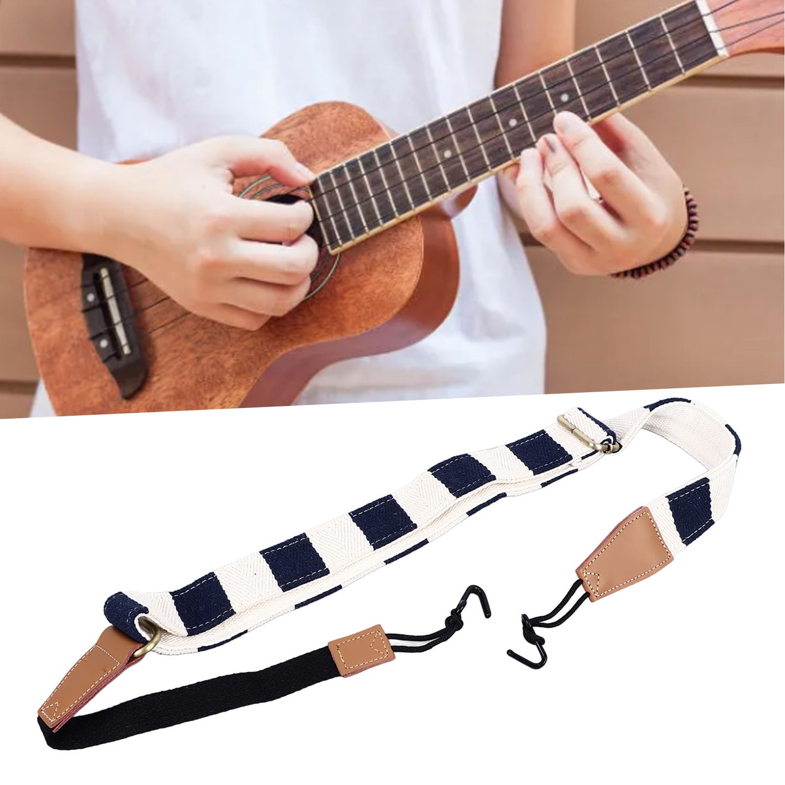 Sangle Ukulélé Sans Perçage - Ceinture Classique En Tissu Durable Et Élégante Pour Votre Instrument