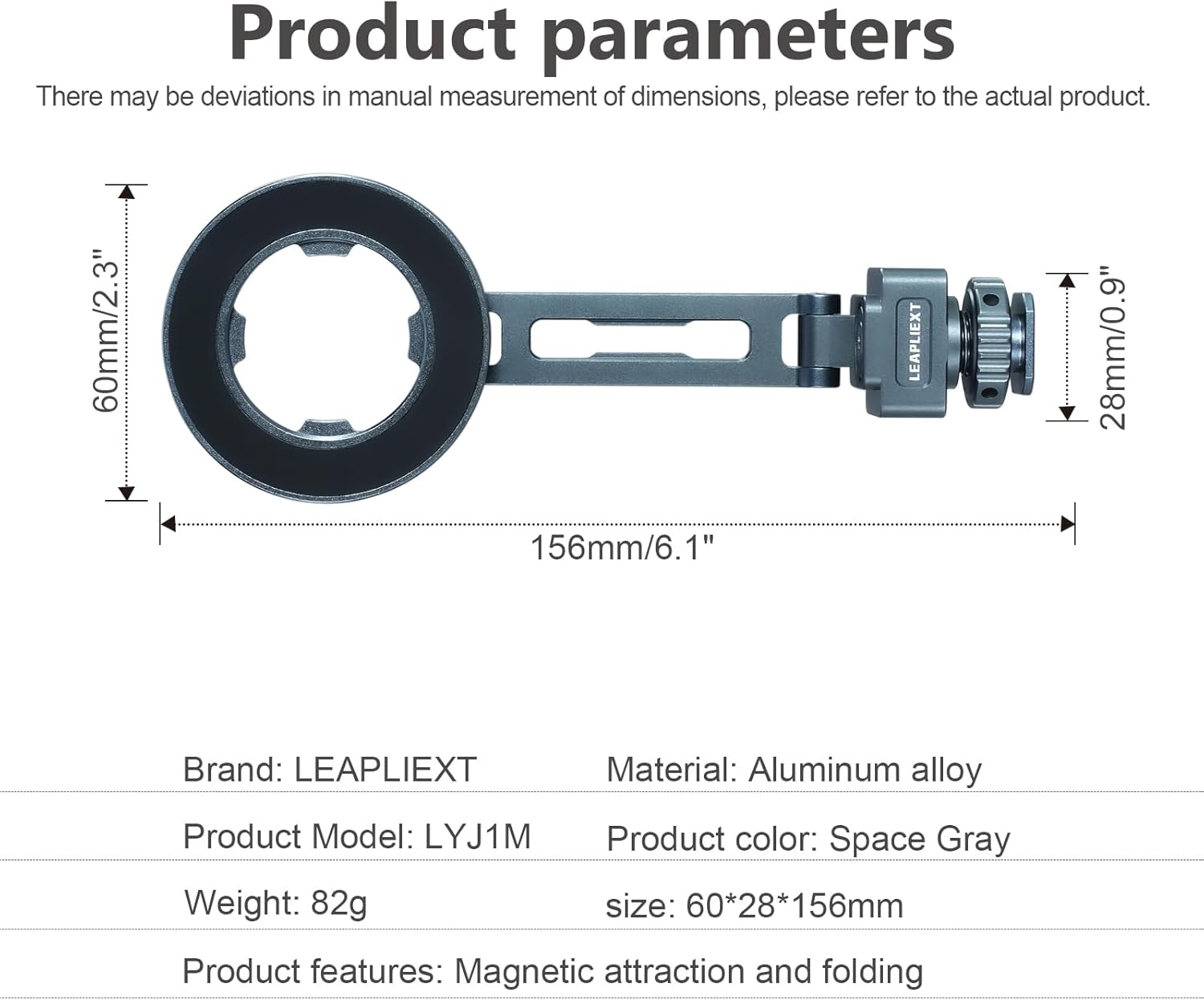 Magnetic Camera Hot Shoe Phone Mount, Metal Tripod Phone Mount, with Cold Shoe and 1/4-inch Mounting, 360° Rotation, Compatible with iPhone 17/16/15, Camera Monitoring, for Video Recording
