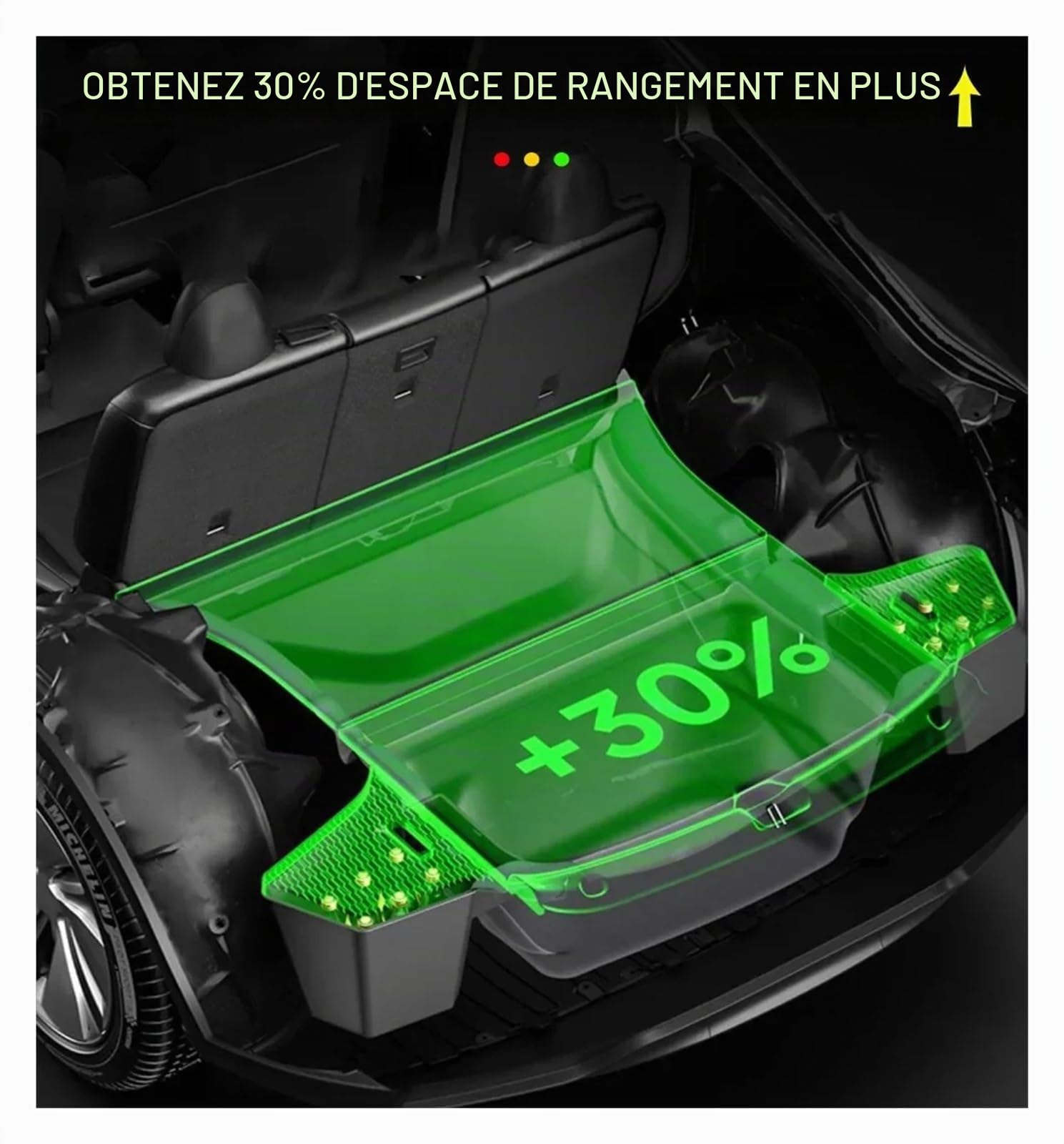 Cache-Bagages pour Tesla pour Model Y pour Juniper 2025 Boîte e Rangement Latérale Gauche/Droite pour Coffre Tapis Protection TPE Floqué. Panel Luggage(Type 1)