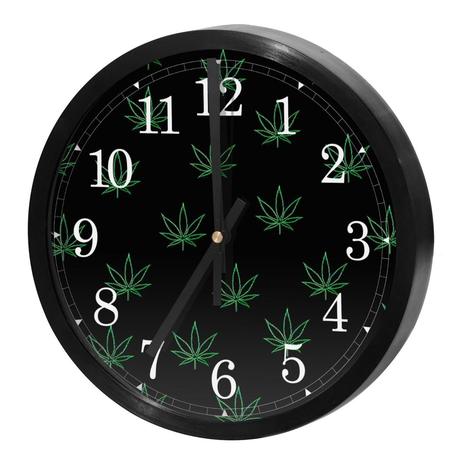 Horloge murale silencieuse Marij Leaf pour une ambiance zen dans votre cuisine