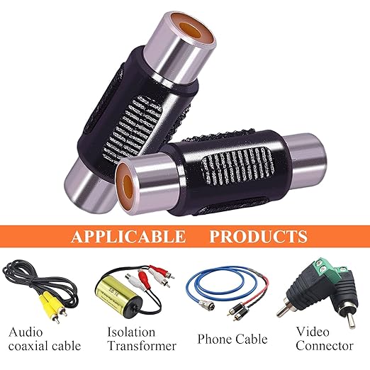 Adaptador RCA hembra a hembra CNARIO 2 piezas miniatura 6