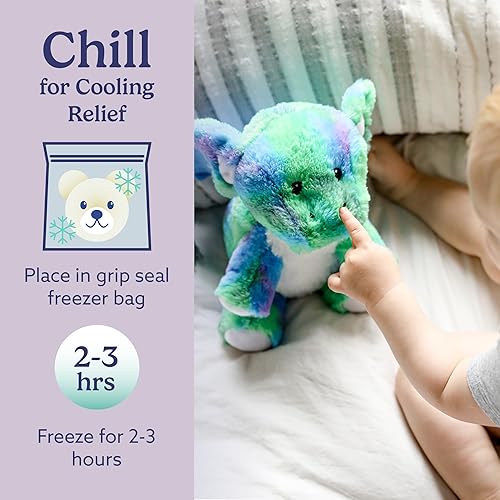 Miniatura 5 de Warmies Baby Dragon - Peluche de peluche con peso calentable y refrigerable, reconfortante juguete de aromaterapia de lavanda, animales de peluche