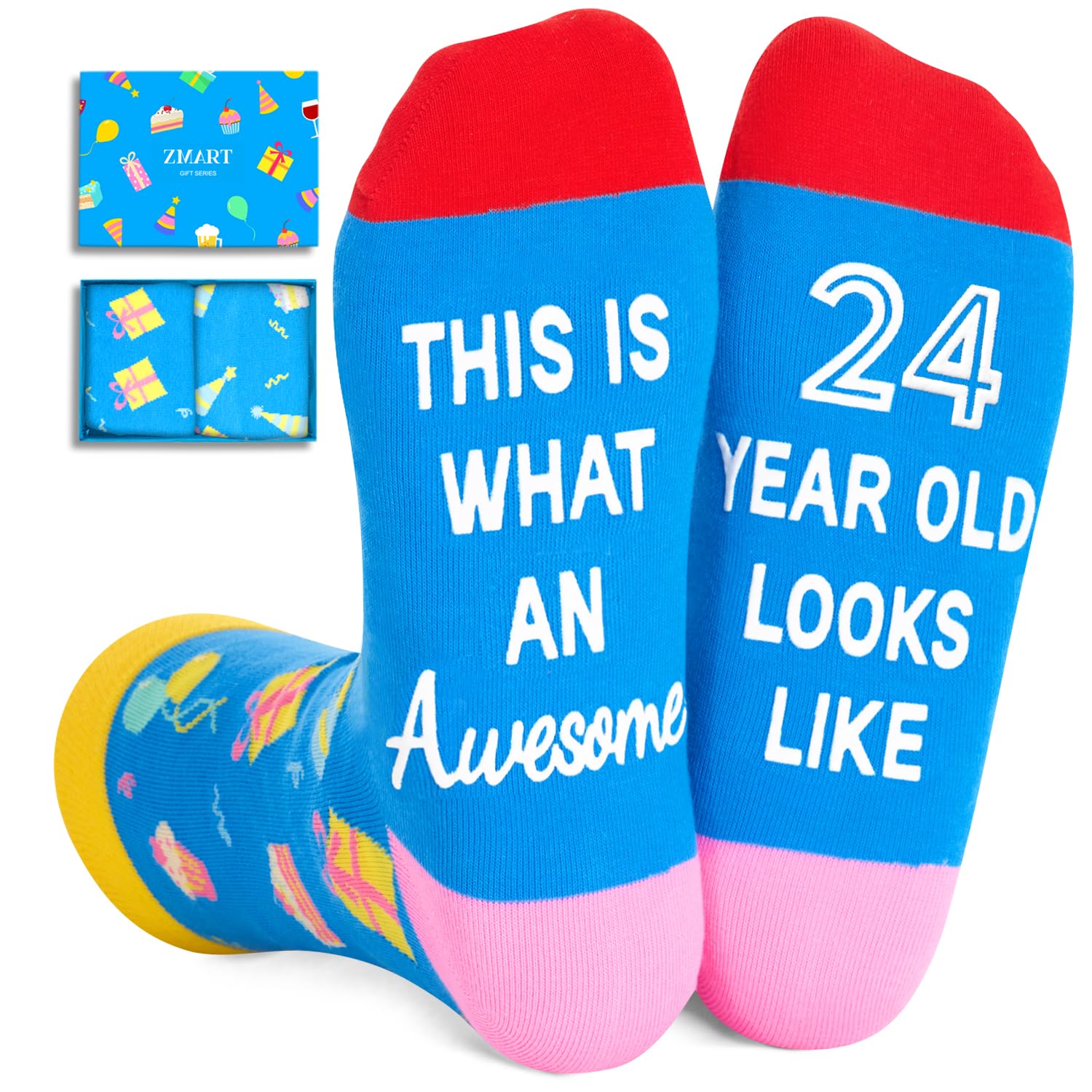 24th Birthday Gifts Ideas Socks Gifts for 24 Year Old Man Woman