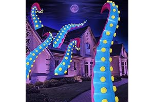 Juegoal 11.5FT Tall Inflatable Lighted Giant Octopus Tentacle Halloween Decorations