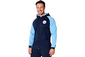Manchester United Football Club Men's Full-zip Hoodie with Club Patch on the Left Chest