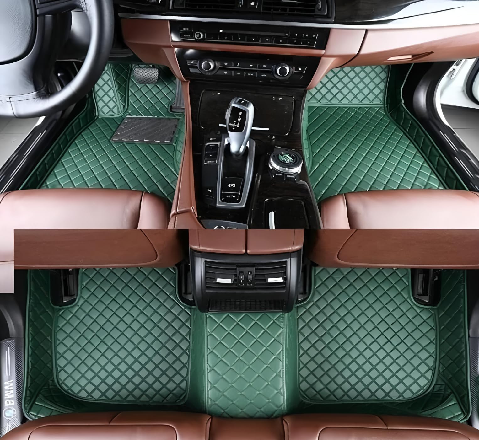 SARAHS Customized car Floor mats -Suitable for 99% of Cars, SUVs, and Trucks - car Pads to Protect Vehicle Interior Floor Accessories (Green)
