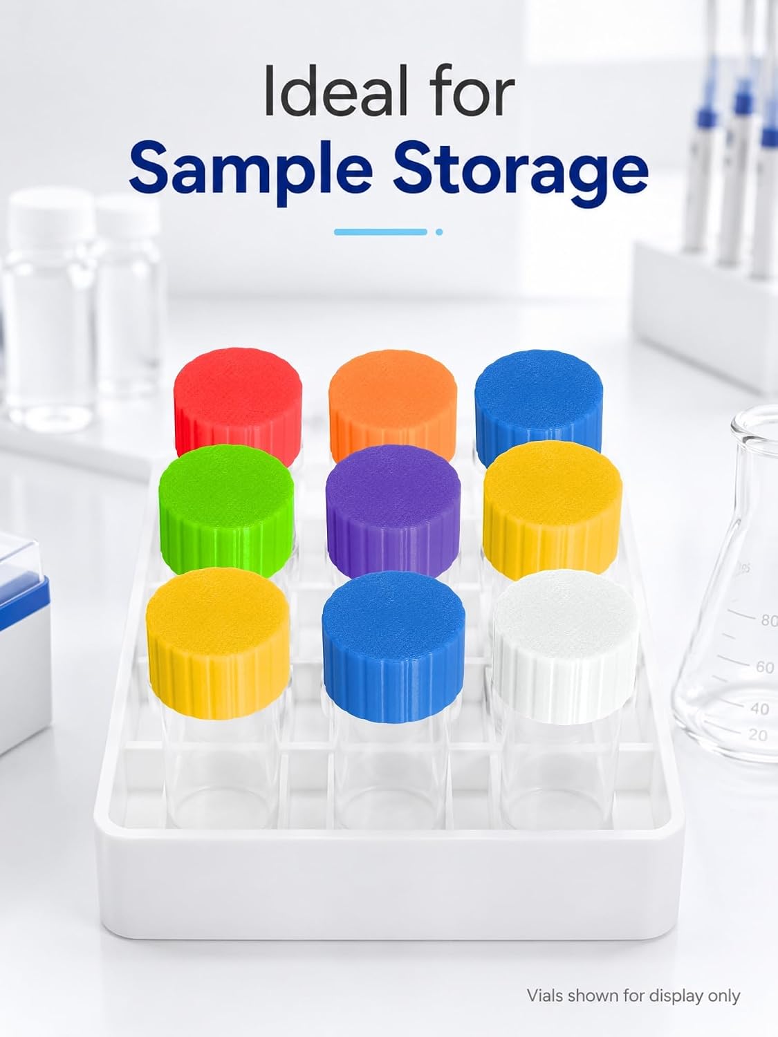 3ml 10ml 30ml Peptide Vial Caps, Glass Vials Covers kit（7pcs/7colors）