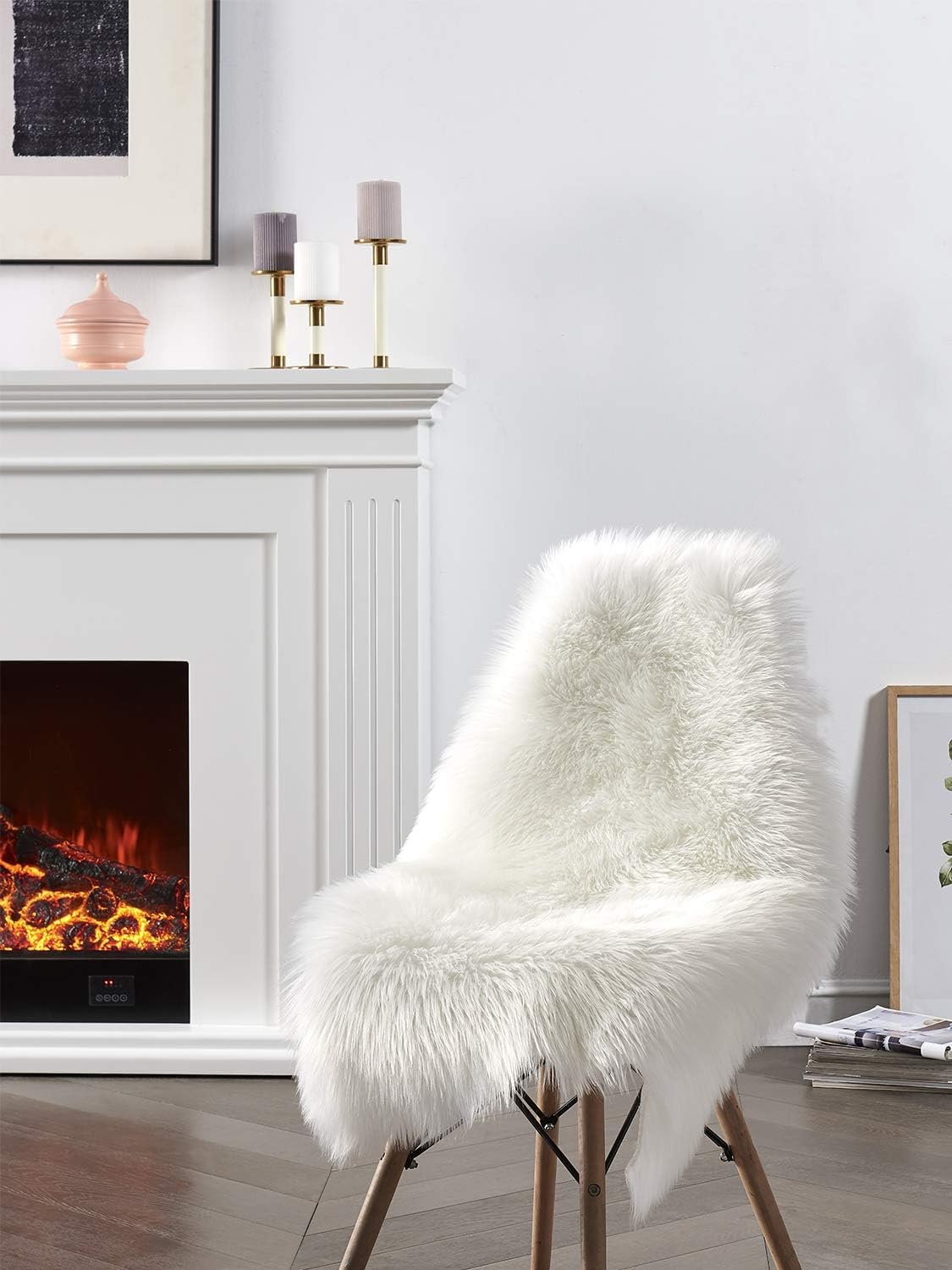 White Fur Rug Fluffy Throw Sheepskin Small Rug for Bedroom Dorm Bedside Living Room - Washable Faux Rug for Sofa Couch Seat Cushion, Thick Shaggy Furry Rugs Floor Carpets for Bedside Room (Cutting) (B0DG8S29WJ) Amazon Price History, Amazon Price Tracker