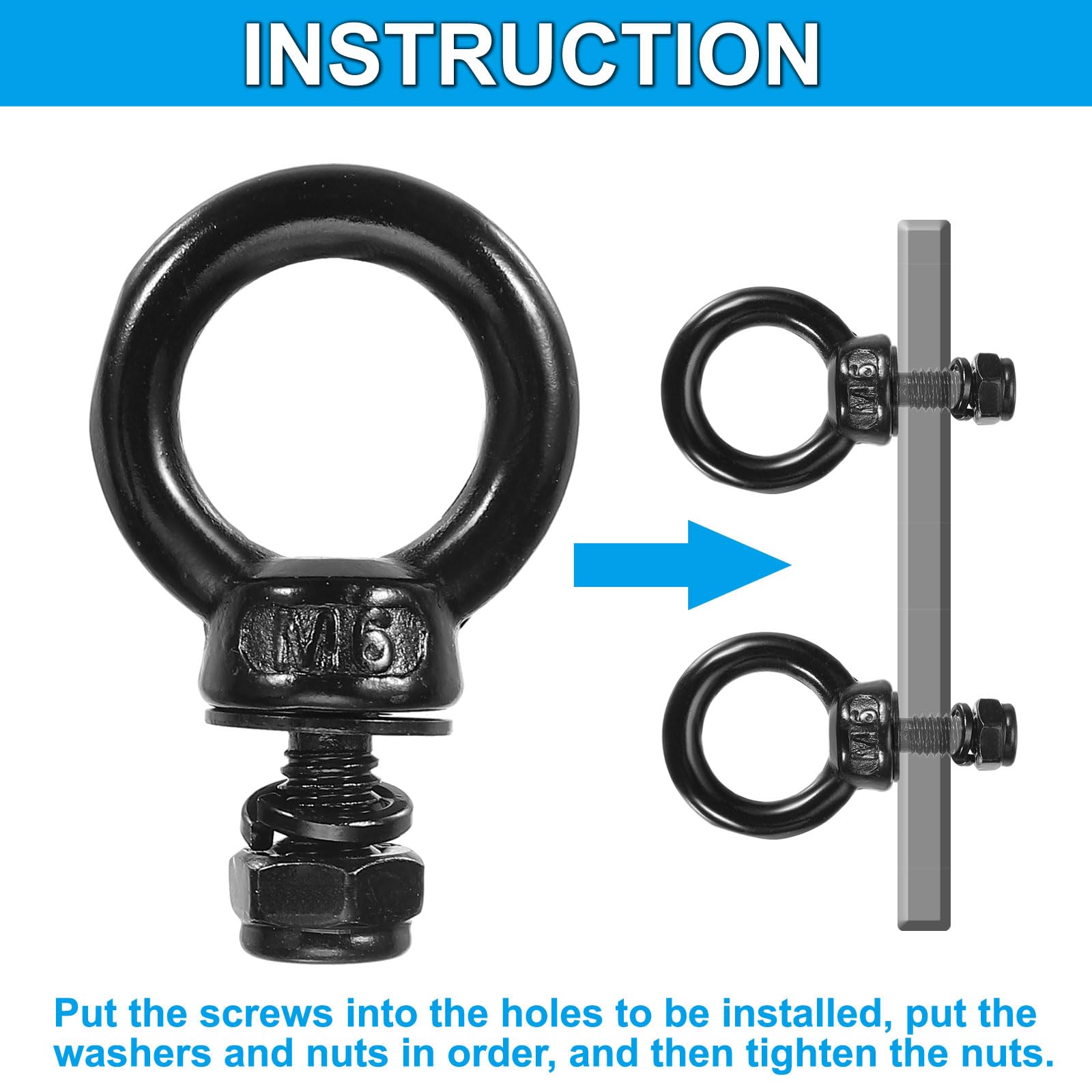 PATIKIL M10x18mm Lifting Shoulder Eye Bolt - Image 4