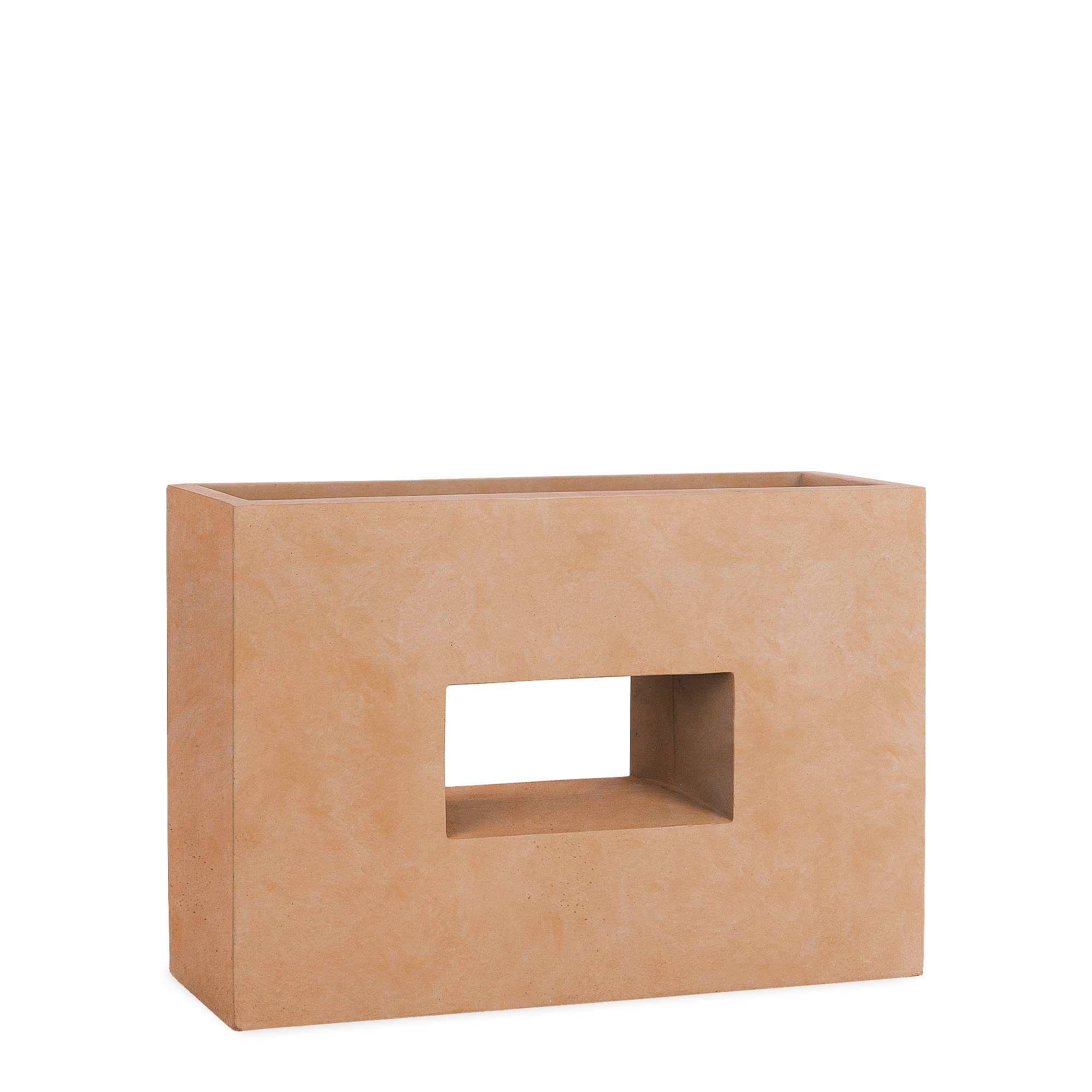Pflanzwerk® Pot de Fleur Fibre de Verre Vista Terre Cuite 52x75x27cm *Jardinière antigel* *Protection UV* *Qualité européenne*