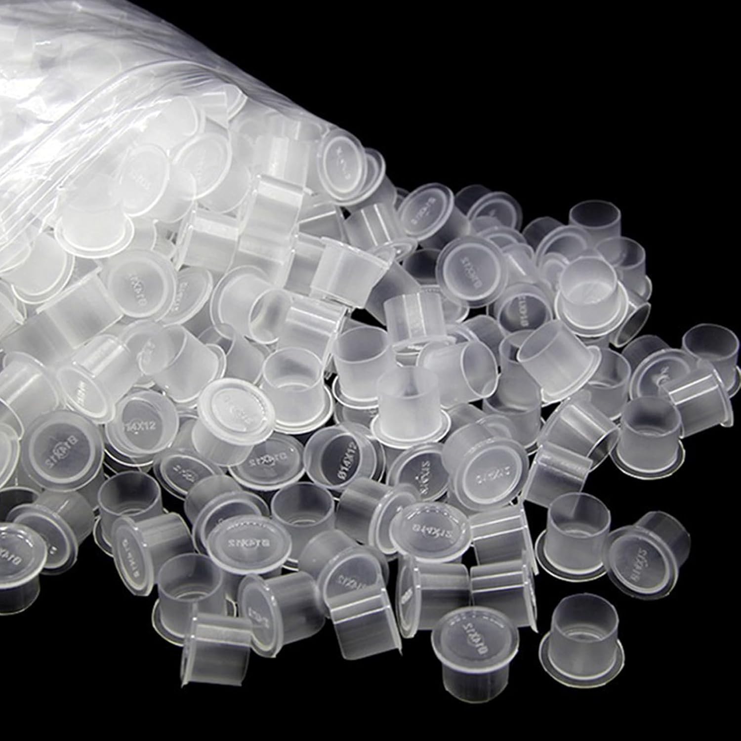 Tattoo Ink Caps - Jconly 1000Pcs Tattoo Ink Cups Pigment Caps With Base Sizes 11mm Disposable Tattoo Caps Tattoo Supplies (50000PCS Small #11)…