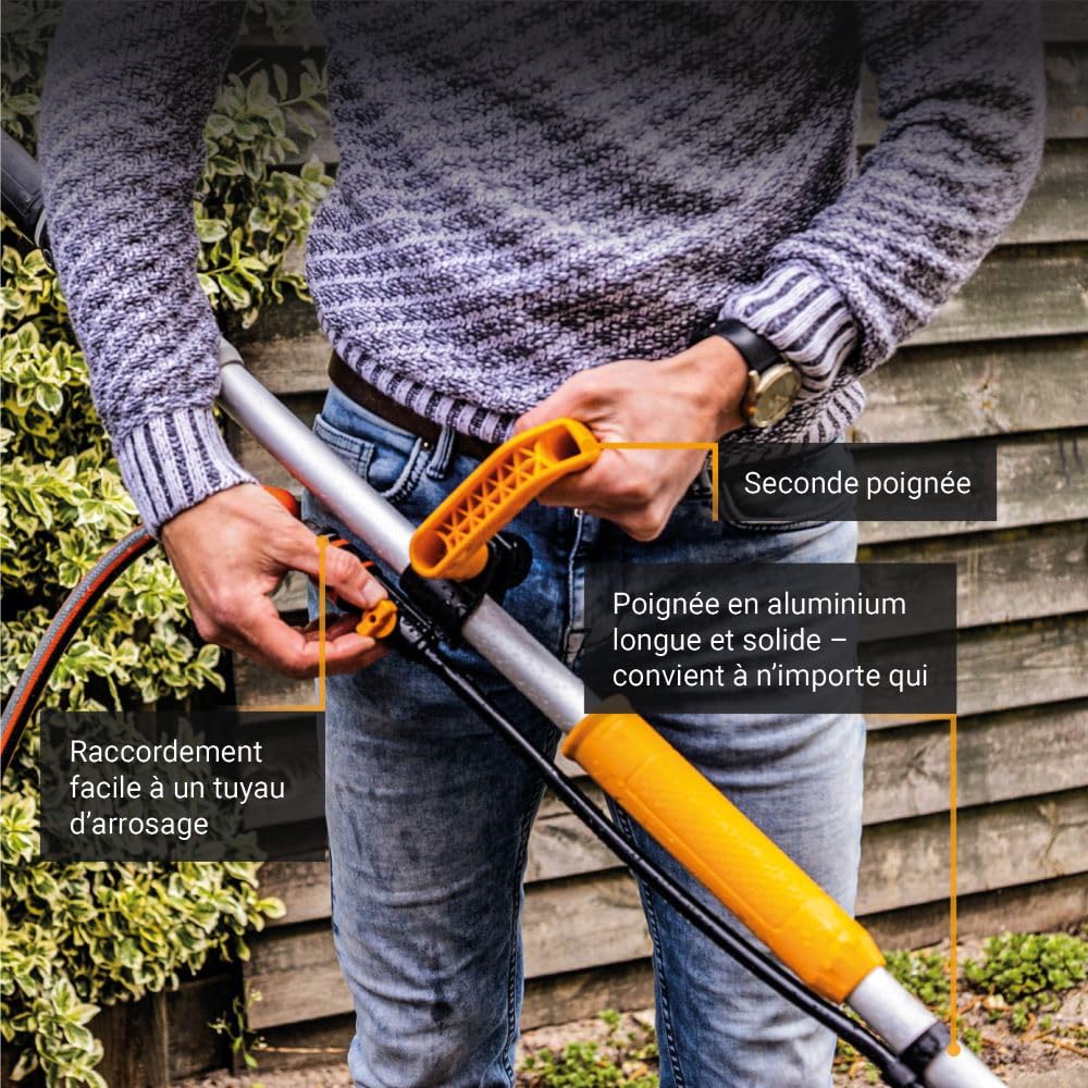 Batavia 18V Twin Brush – Brosse électrique sans Fil Brushless, Étanche IPX7 – Système de Brosses contrarotatives, Tête réglable – avec Batterie 2.0Ah et Chargeur - Plateforme de Batterie Maxxpack