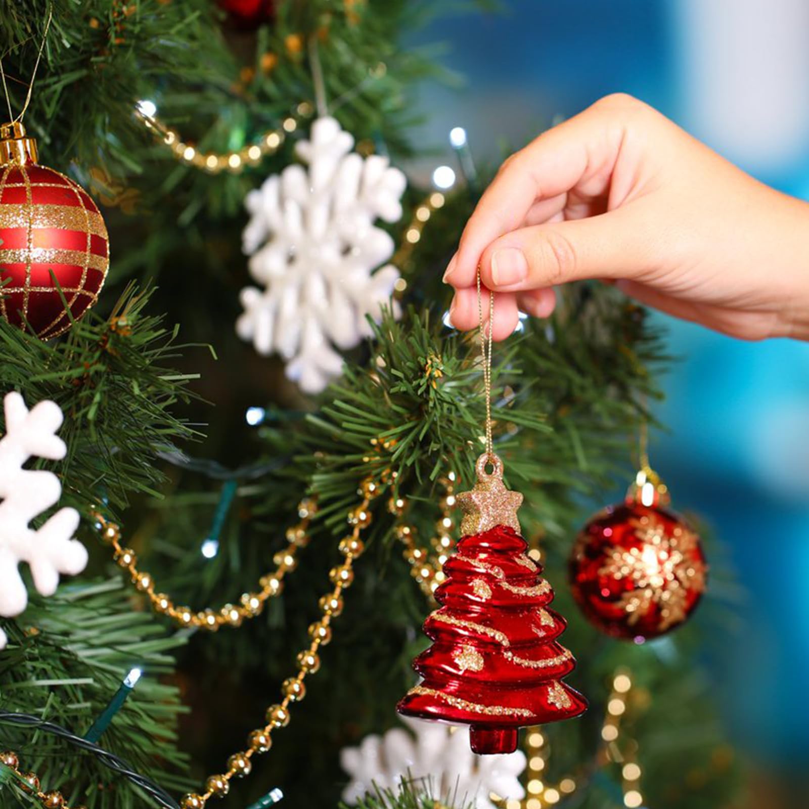 クリスマスオーナメント用 緑 リボンハンガー 100個パック クリスマスツリー Amazon.co.jp: Quacc クリスマスツリーオーナメントハンガーストリング
