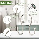 Goowin 24 Pack Shower Curtain Hooks, Simple Shower Curtain Rings, Sturdy Shower Curtain Hangers, Double Hook Shower Curtain Hooks, Smooth Gliding Metal Shower Hooks for Shower Curtain, Nickel