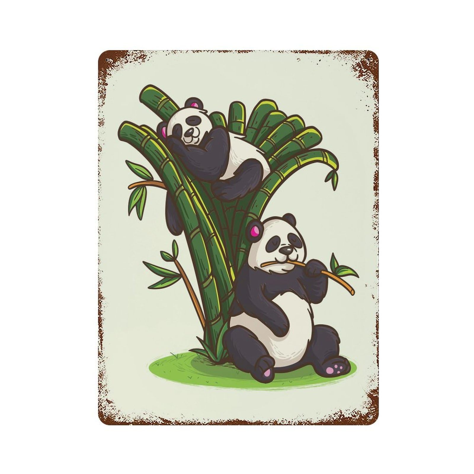 Lazy Pandas Retro Metal Sign 15.7"x11.8", for Bistro, Counter And Cafe Decor, Rustic Home Decor