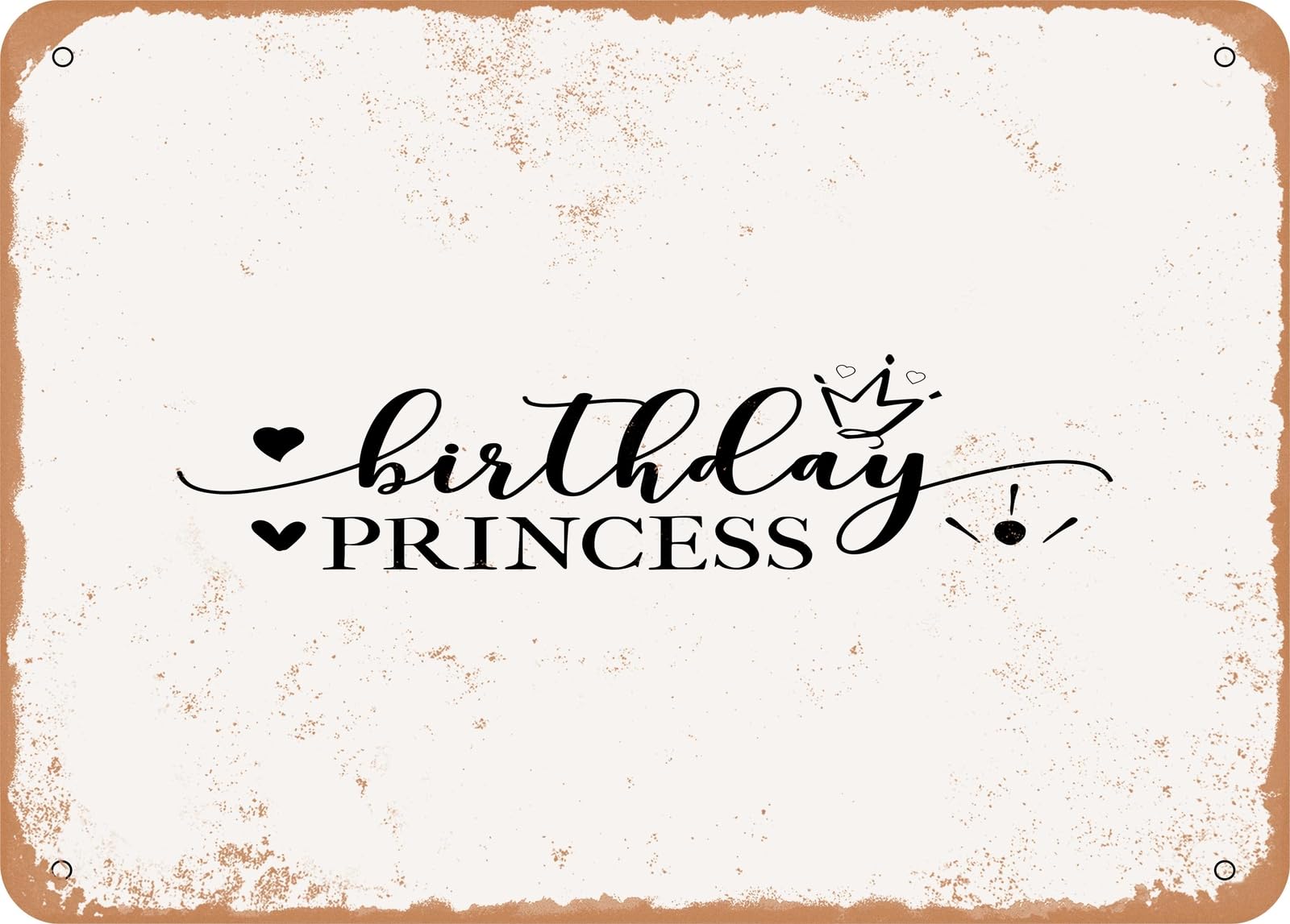 Metal Sign - Birthday Princess - 2 - Vintage Look Sign home decor