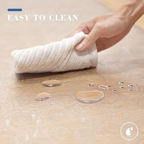 Miniatura 6 de Tydle - Tapete transparente para silla, de 36 x 60 pulgadas, tapete para silla de oficina para suelos duros, tapete de vinilo para sillas de juegos,