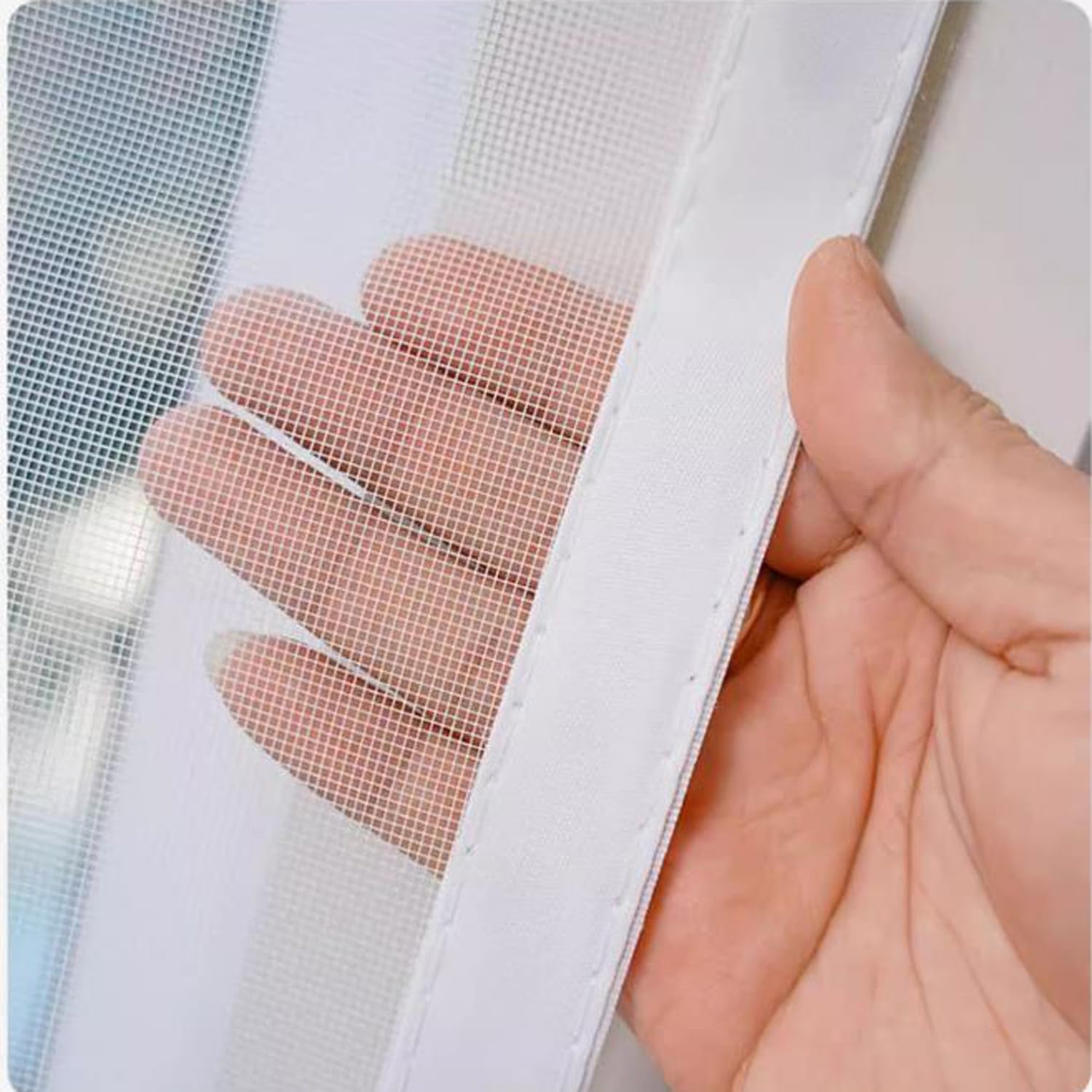 Katzenschutzgitter für Türen und Fenster, inklusive Reißverschluss, für Balkon und Fenster, selbstklebendes Fliegen- und Mückenschutznetz.