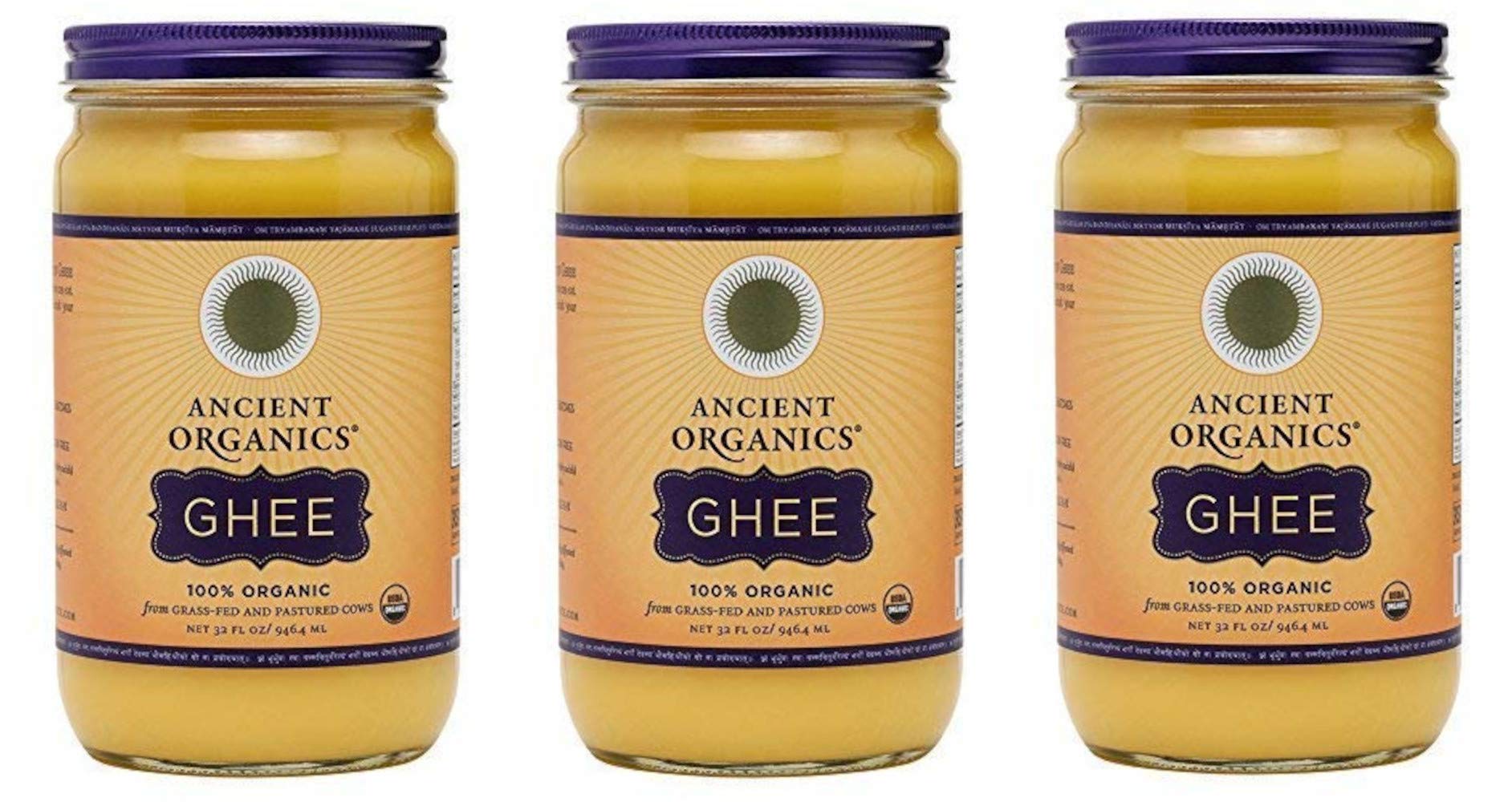 Ancient Organics Ghee, Organic Grass Fed Ghee Butter – Gluten Free Ghee, Clarified Butter, Vitamins 