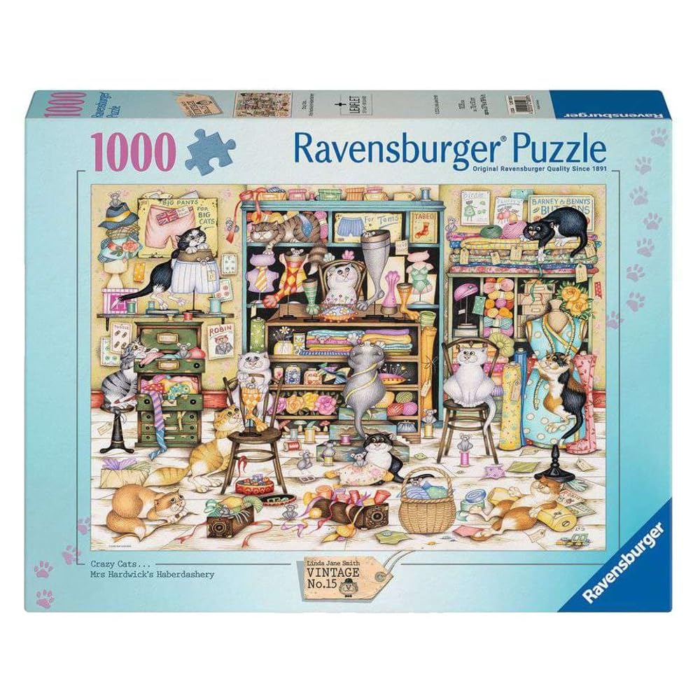 Amazon.com: Ravensburger Crazy Cats Mrs Hardwick's Haberdashery