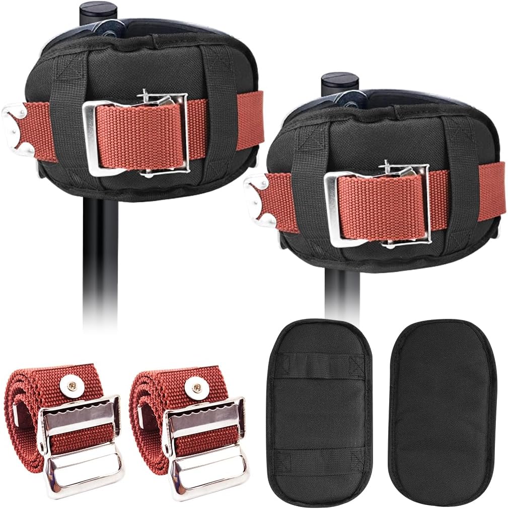 2 Packs Drywall Stilt Replacement Parts, Comfort Stilt Pads Protective Padded Leg Bands for Drywall, Nylon Adjustable Stilt Leg Straps, Suitable for Home Decoration, Street Performance