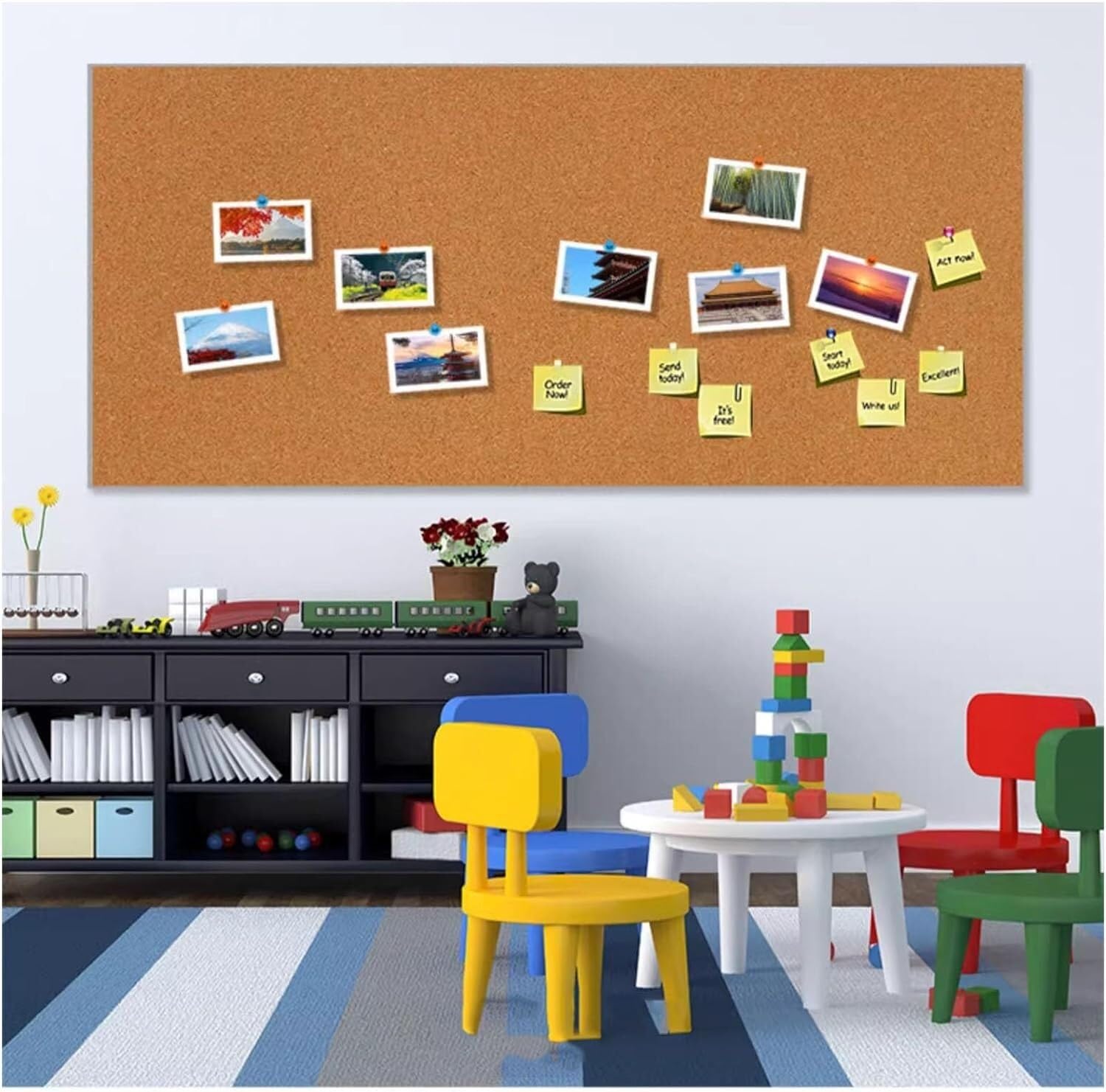 Grand tableau d'affichage pour photos et souvenirs à la maison