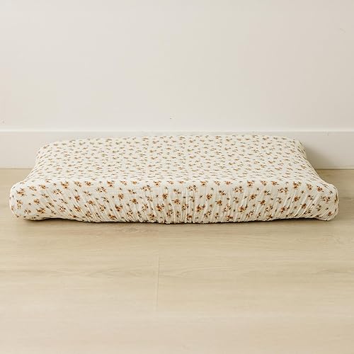 Miniatura 2 de Mebie Baby Funda para cambiador, flor de otoño, 100% muselina de algodón para cambiador, funda para bebé niño y niña, fundas de decoración de