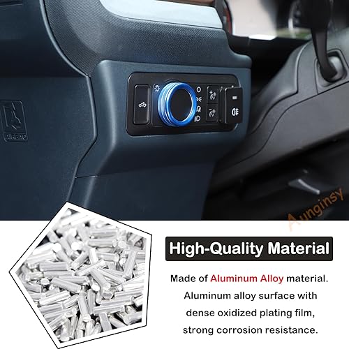 Miniatura 3 de Aunginsy Cubierta circular para botón de volumen de aire acondicionado de consola central, compatible con Ford Maverick 2022-2024, botón de