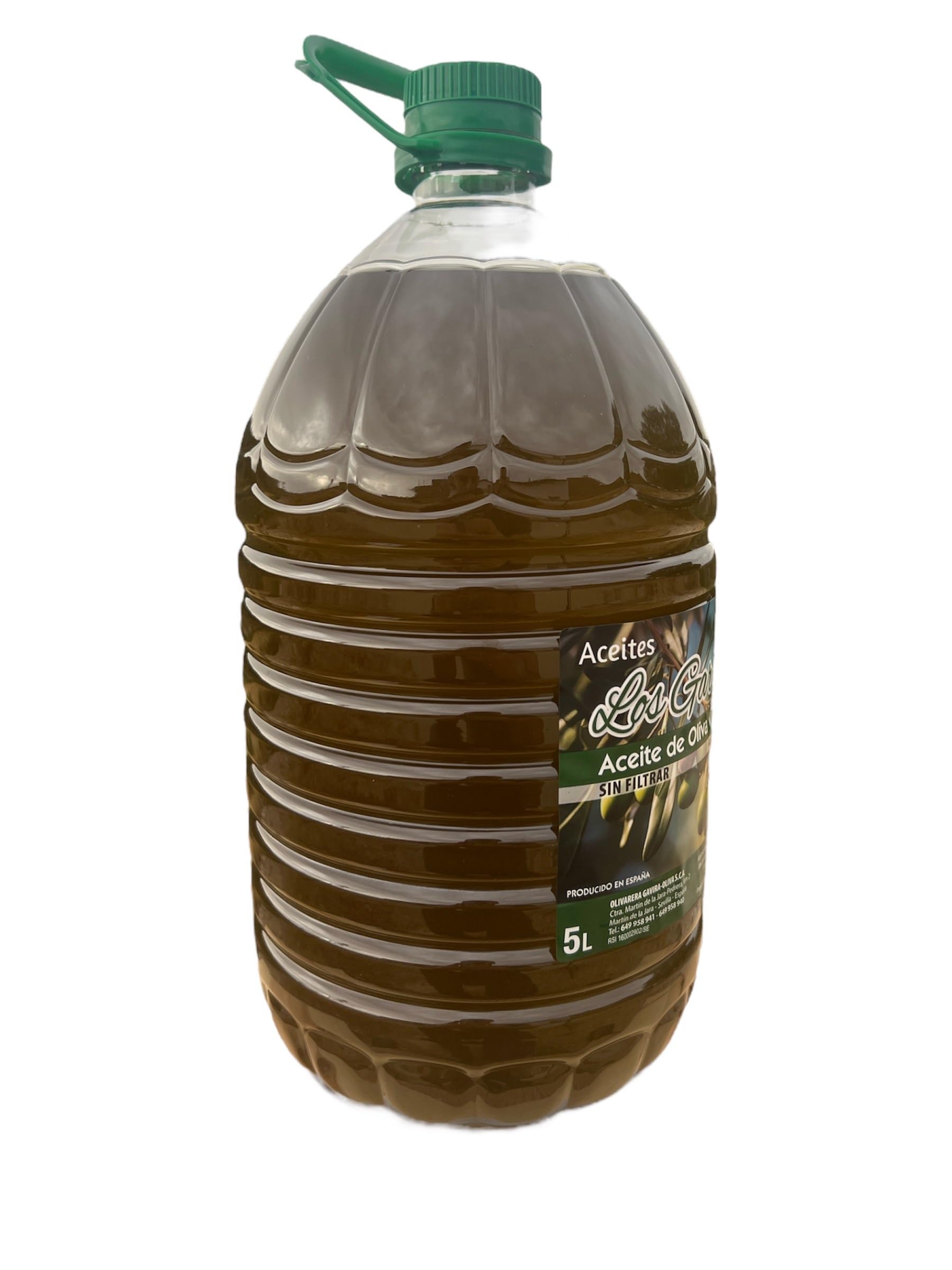 Aceite de Oliva Virgen Extra Artesano "Los Garranchales" – Sin Filtrar, Prensado en Frío, de Sabor Intenso y Natural, Elaborado en Almazara Propia. (Garrafa 5L, 1, unidad)