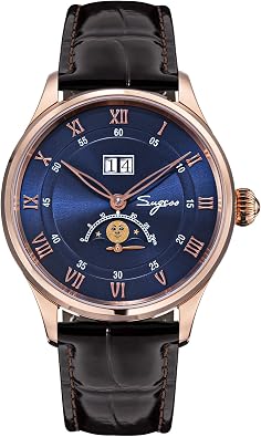 Sugess MoonPhase Master Automatic S437-2.RE.B Seagull ST2528 Mechanical Mens Wrist Watch 1963
