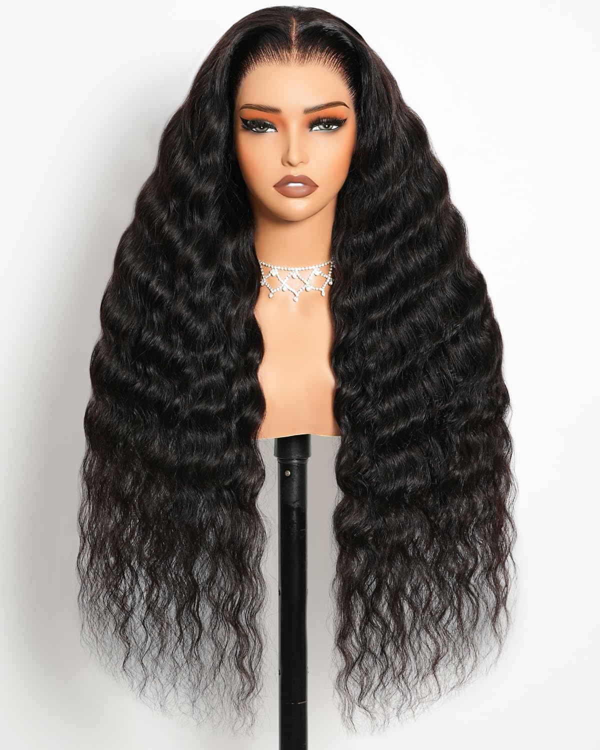Arabella Wear and Go Glueless Wigs Human Hair Pre Plucked Pre Cut Bleached Knots Curly Wave 5x6 HD Lace Front Human Hair 230% Density Water Wave Lace Closure Wigs for Black Women 26 inch
