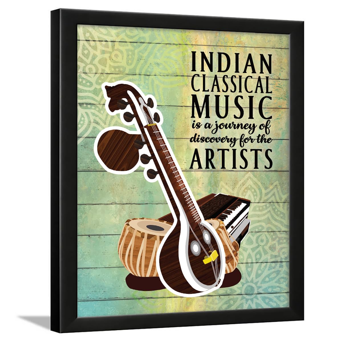 Music Quote Wall Frame - 'Go Where the Guitar Takes You' -13 Music Quote Wall Frame - 'Go Where the Guitar Takes You' -13