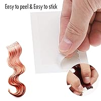 Vista 3 de Blulu 360 Piezas de Cintas Adhesivas para Extensiones de Cabello Blancas, Cintas de Doble Cara Fuertes en Reemplazo de Extensiones, Cinta Adhesiva