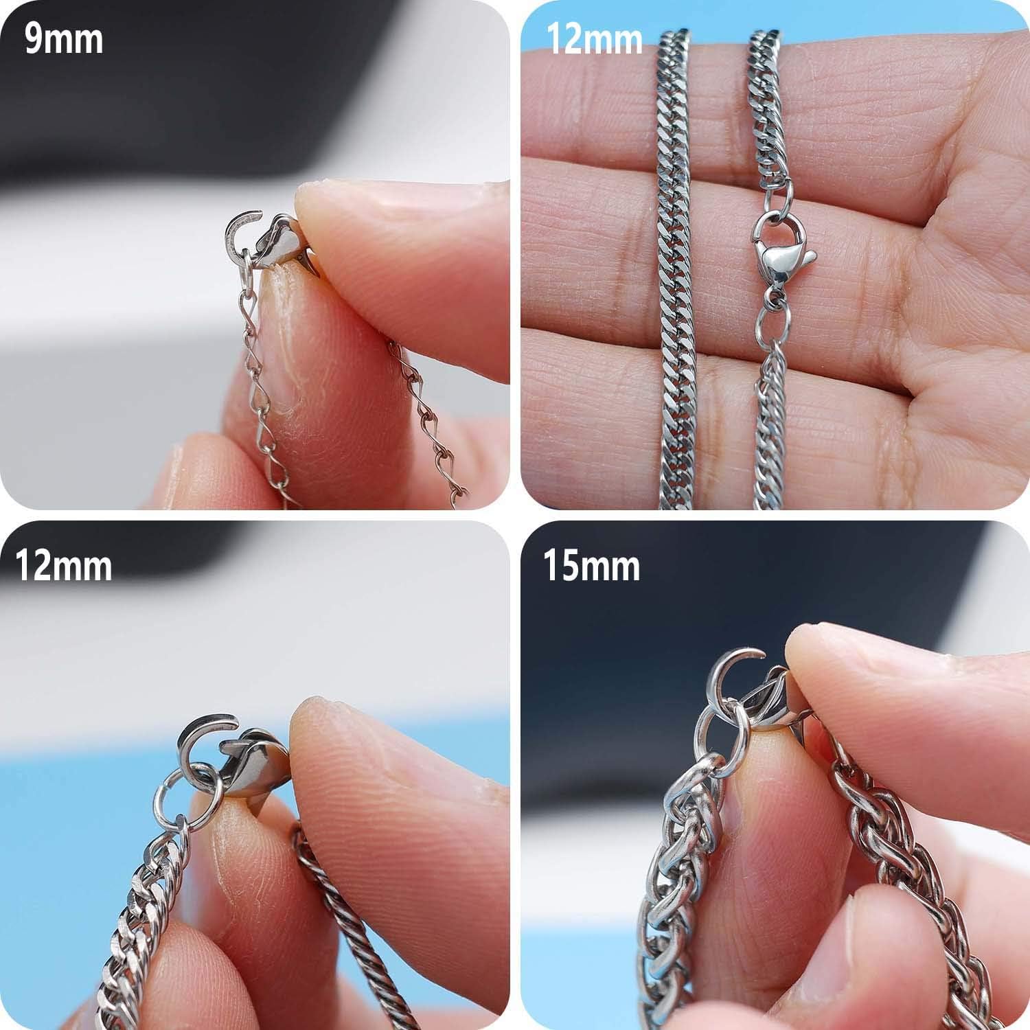 100PCS Length 15mm(0.59") Stainless Steel Lobster Claw Clasps for Necklace Bracelet Jewelry Making - Image 5