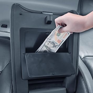 Center Console Hidden Organizer for 2023-2026 Honda Pilot, Ridgeline | 2024 2025 2026 Honda Ridgeline/Passport Secret Compartment Accessories, Armrest Hidden Storage Box, Press to Open/Close, ABS