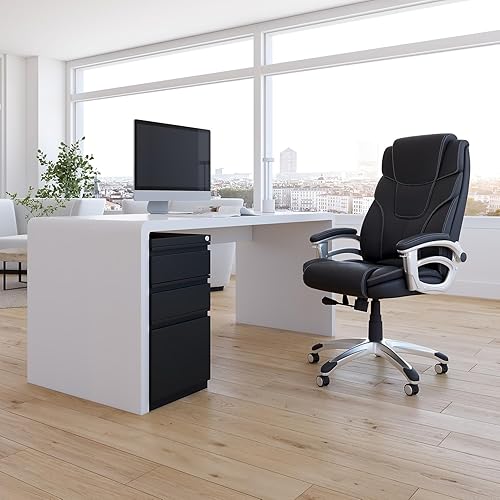 Miniatura 8 de Myofficeinnovations 375802 - Archivador vertical de 3 cajones con bloqueo de letras negras 19.88D