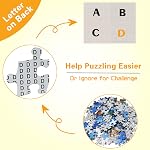 Puzzles pour adultes 1000 Pièces, phare à la scie à mâchoires de Dusk avec une lettre d'affiche sur le dos, pièces uniques pour puits sans poussière (27,5"x19,6")