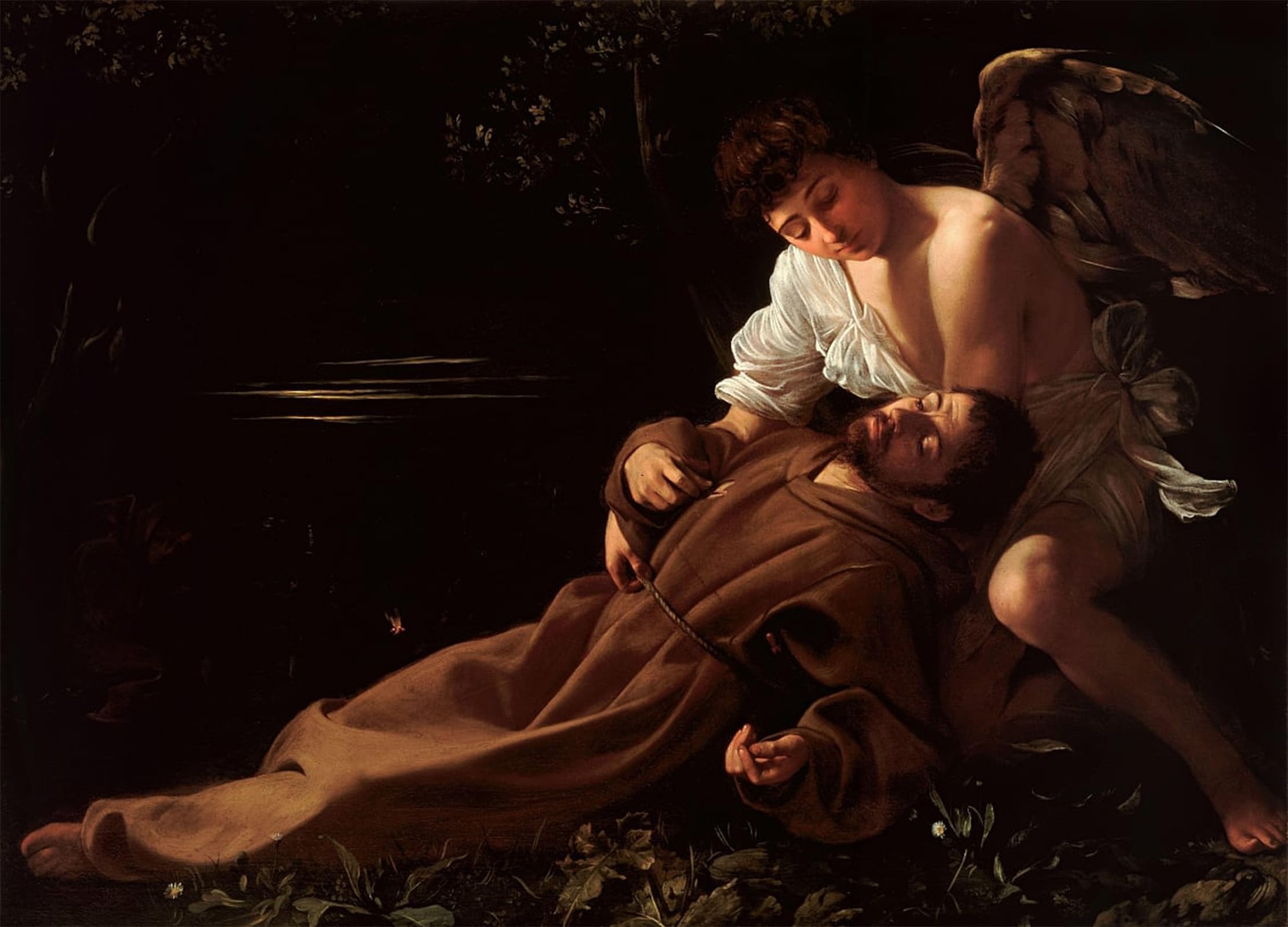 Affiche Caravage d'Assise impression sur toile salon 60x90cm