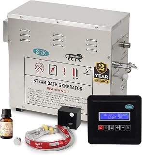 SRE Spa Beta Series 6kW Steam Generator | Stainless Steel | Auto Drain, Timer & Temp | Aroma Outlet | Digital Control Panel Price In India